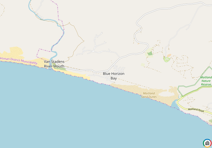 Map location of Blue Horizon Bay